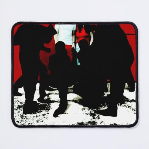 White Stripes Mouse Pad