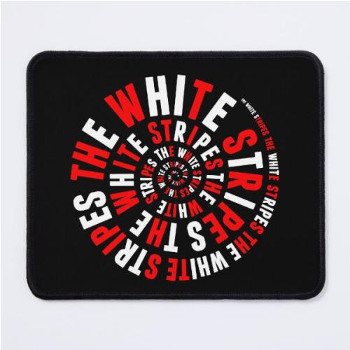 Circle White Stripes Mouse Pad