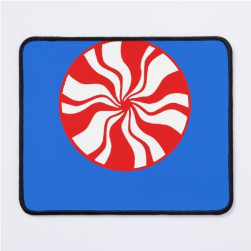 White Stripes Sticker Mouse Pad