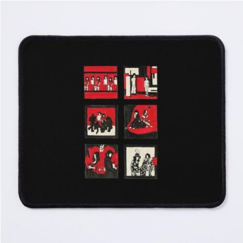 White Stripes Album Art Drawing Mouse Pad