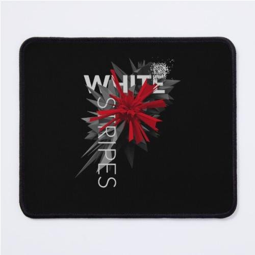 White stripes Mouse Pad