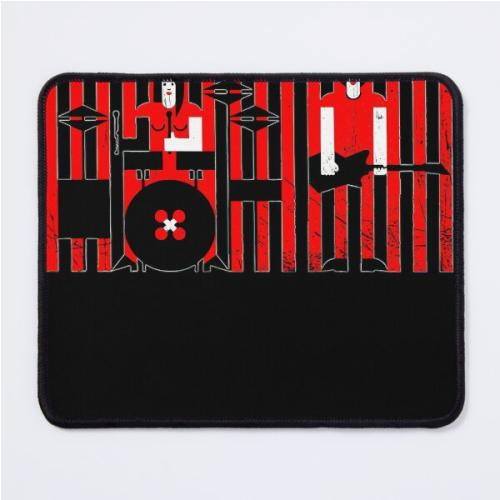 Simple White stripes  Mouse Pad