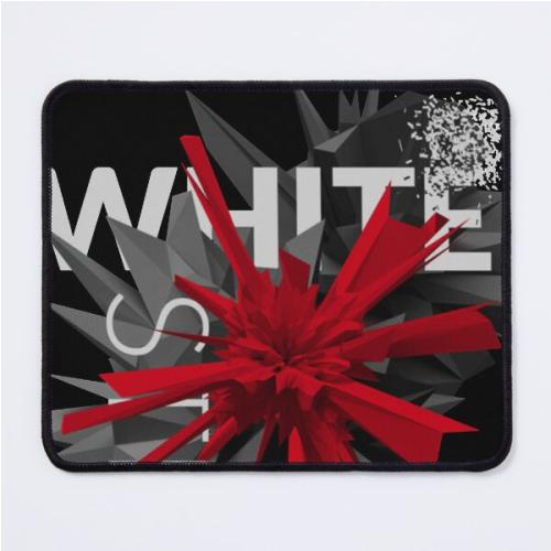 White stripes Mouse Pad