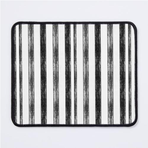 Black and white stripes Mouse Pad