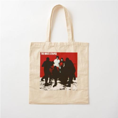 White Stripes Cotton Tote Bag