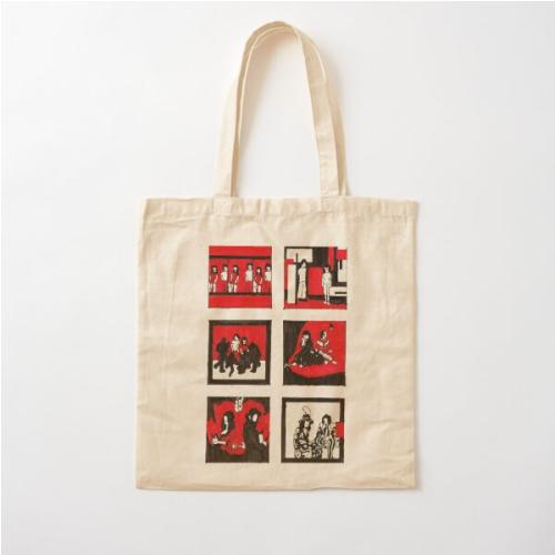 White Stripes Album Art Drawing Cotton Tote Bag