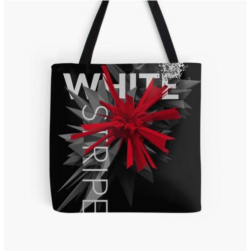 White Stripes Essential T-Shirt.png All Over Print Tote Bag