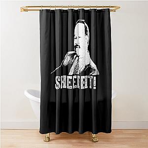 Cute face ormar is coming the wire Shower Curtain