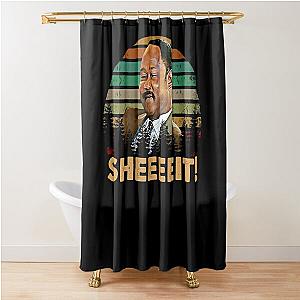 Retro Vintage smile face ormar is coming the wire Shower Curtain