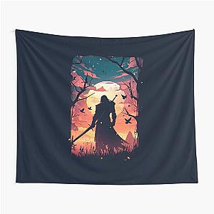 Solitary Hunter by the Setting Sun - Witcher Tapestry