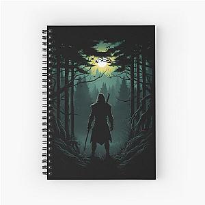 Moonlit Hunter - Silhouette - Witcher Spiral Notebook