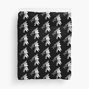 Wolf Silhouette - Witcher - Minimalist gaming design - Video Game Art Duvet Cover