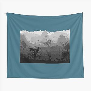 of WITCHERSCAPE (Transparent Top, Blue Sky) Tapestry