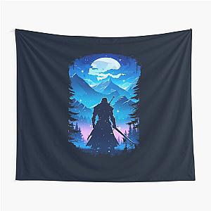 Lone Warrior on a Mystical Night - Witcher Tapestry