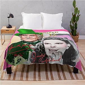 Wizard of OZ, Dorothy and The Wizard of OZ (with actress Judy Garland and actor Frank Morgan signatures) by ACCI Throw Blanket