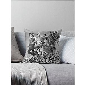 The Wizard of Oz - Black and White Throw Pillow