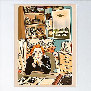 The skeptical Dana Scully in the Mulder s office The X Files  Poster