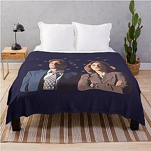 the X files deep throat Fox Mulder and Dana Scully  Throw Blanket