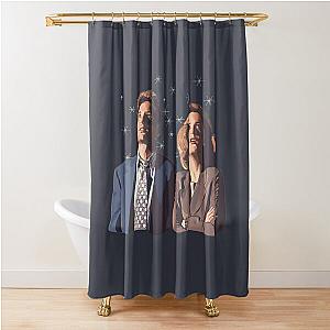 the X files deep throat Fox Mulder and Dana Scully  Shower Curtain