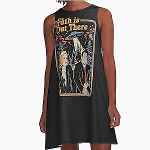 The truth is out there - X Files Classic T-Shirt with a witty message A-Line Dress