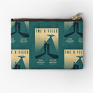 The X Files Mulder and Scully David Duchovny and Gillian Anderson Retro Vintage Poster Zipper Pouch