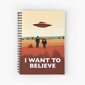 The X Files I want to believe FBI poster  Spiral Notebook