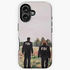 Mulder and Scully in FBI Jackets in Field The X Files iPhone Tough Case