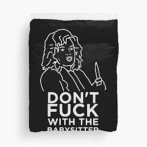 Retro Movie Adventures In Babysitting With The Babysitter Movie Tee black Duvet Cover