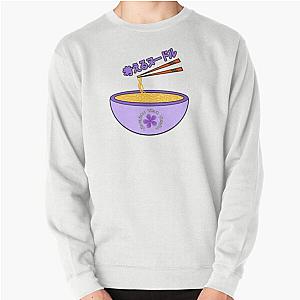 thinknoodles japanese anime cute purple flower pullover sweatshirt