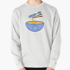 Think Noodles Japanese Cute Blue Flower Pullover Sweater