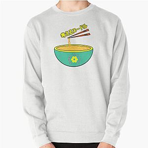 think noodles Japanese anime cute yellow flower pullover sweatshirt