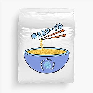 Think Noodles Japanese Anime Cute Blue Flower Duvet Cover