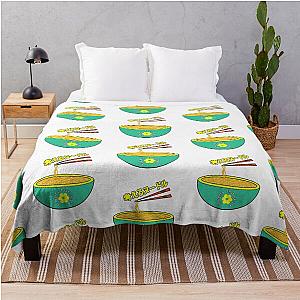 Noodles Japanese Anime Cute Yellow Flower Throw Blanket