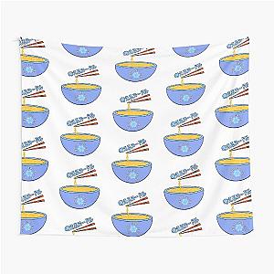 Think Noodles Japanese Anime Cute Blue Flower Tapestry