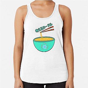 think noodles Japanese Anime Cute Flower Racerback Tank Top