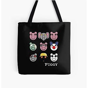 Thinknoodles Piggy Merchandise All Over Print Tote Bag