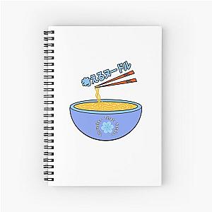 ThinkNoodles Japanese Anime Cute Blue Flower Spiral Notebook