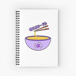Think & Noodle Japanese Anime Cute Purple Flower Spiral Notebook