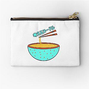 think japanese anime cute blue zipper pouch