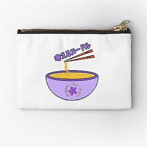 Japanese Anime Cute Purple Flower Zipper Pouch