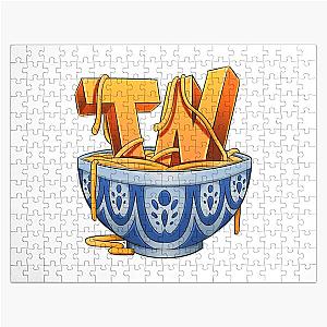 think noodles funny gamer Jigsaw Puzzle