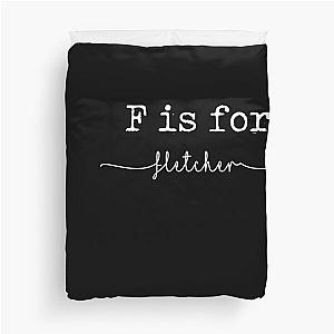 F is for Fletcher, Fletcher Sticker Duvet Cover