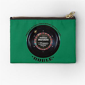 Rolled Vinyl Thomas Bangalter House Music: SPINAL SCRATCH LABEL Legend Green MODEL Zipper Pouch