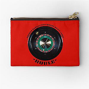 LABEL Rolled Vinyl Thomas Bangalter House Music: LABEL Legend red MODEL by La French Touch Zipper Pouch