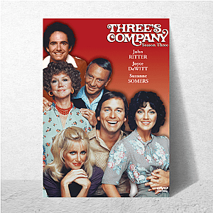 Comedic Roommate Chaos Threes Company Posters