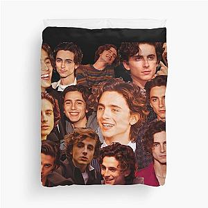 Timothée Chalamet collage poster design fan tribute Duvet Cover