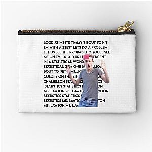 Timothée Chalamet Statistics Zipper Pouch