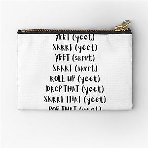 yeet skrrt Timothee Chalamet Pete Davidson SNL TikTok Zipper Pouch