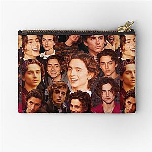 Timothée Chalamet collage poster design fan tribute Zipper Pouch