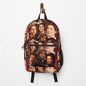 Timothée Chalamet collage poster design fan tribute Backpack